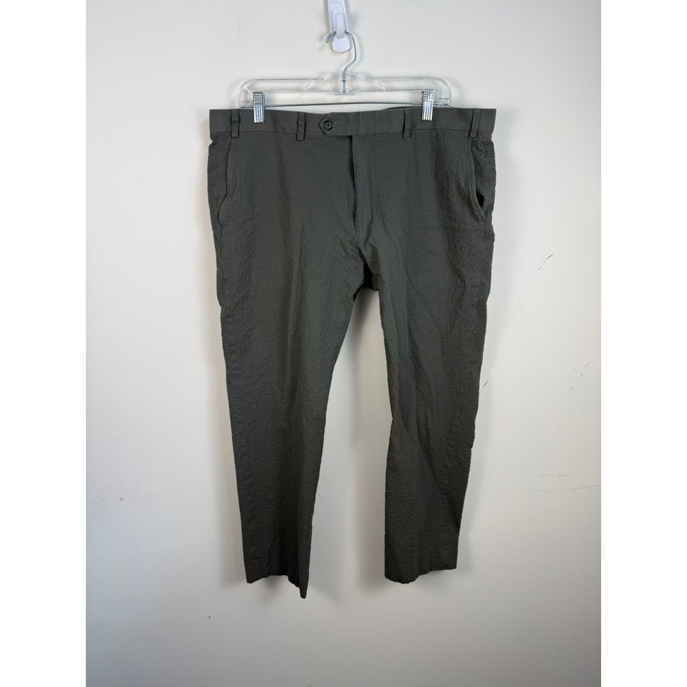 Todd Snyder Sutton Fit Seersucker Stretch Pants Mens 38x28 Olive Green Canada